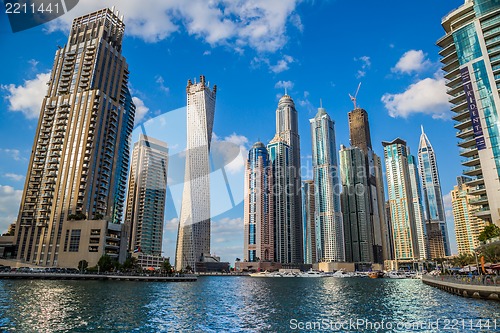 Image of Dubai Marina cityscape, UAE