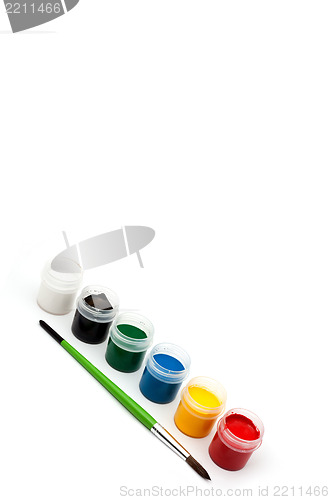 Image of Paints with a paintbrush
