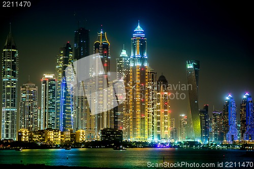 Image of Dubai Marina cityscape, UAE