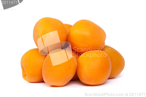 Image of Apricots on a white background