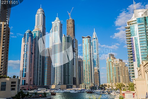 Image of Dubai Marina cityscape, UAE