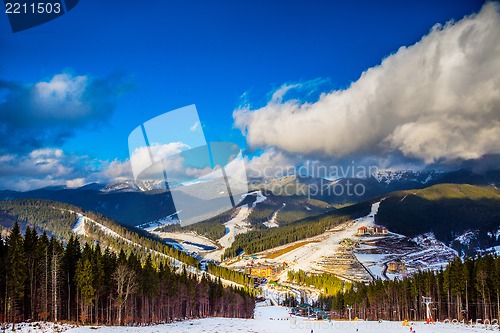 Image of landscape  in mountains Carpathians, Ukraine