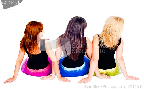 Image of Pretty girls. Back view