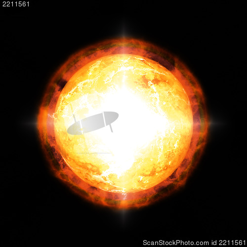 Image of sun in space