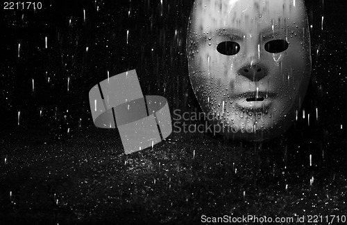 Image of Mask and rain