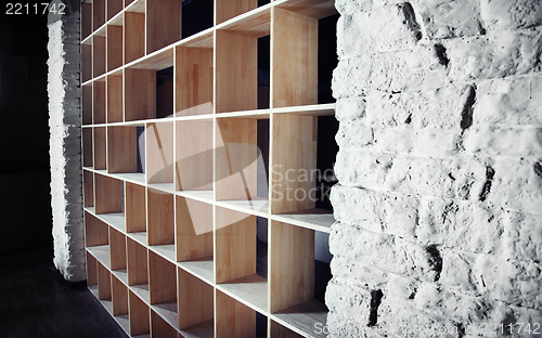 Image of Empty wooden cabinet