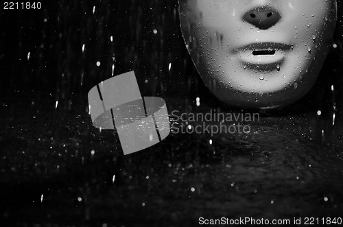 Image of Mask and rain