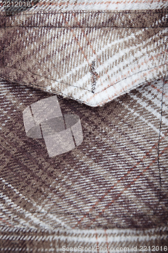 Image of Pocket of woolen shirt