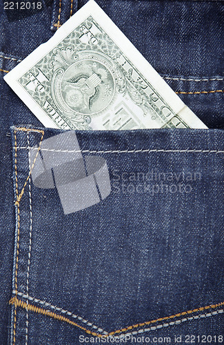 Image of Jeans and dollar