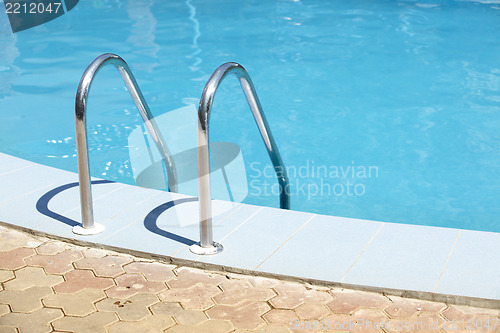 Image of Handrail of the public swimming pool