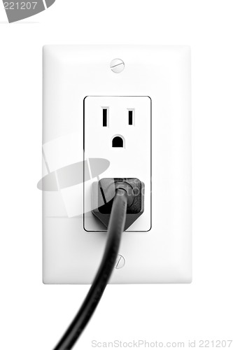 Image of power outlet isolated