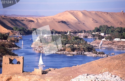 Image of River Nile in Aswan - Egypt