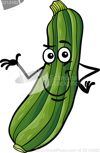 Image of funny zucchini vegetable cartoon illustration