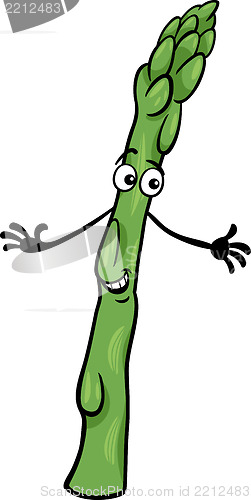 Image of cute asparagus vegetable cartoon illustration