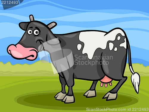 Image of cow farm animal cartoon illustration