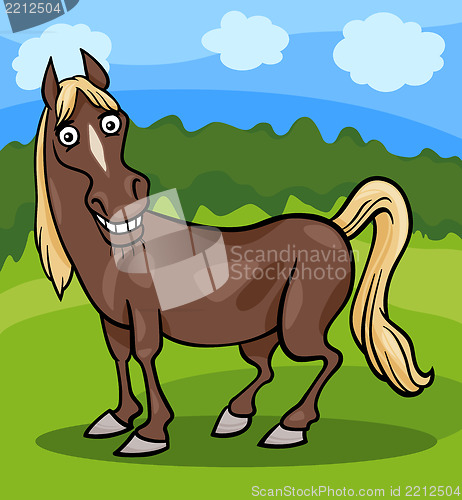 Image of horse farm animal cartoon illustration