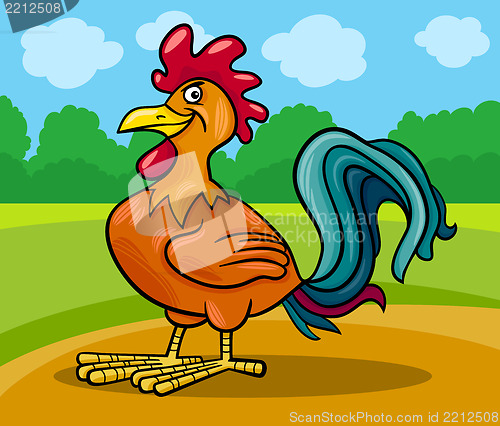 Image of rooster farm animal cartoon illustration