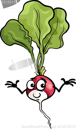 Image of cute radish vegetable cartoon illustration