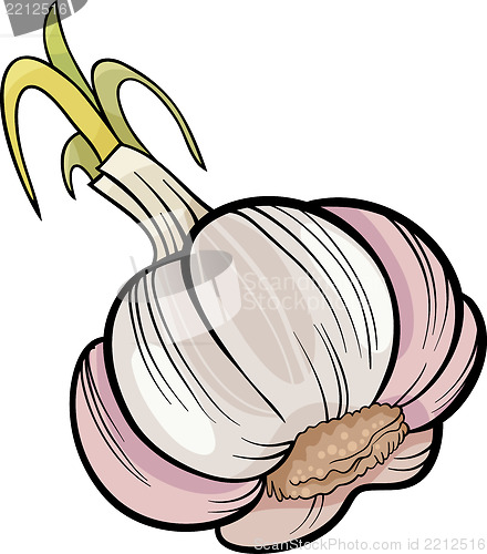 Image of garlic vegetable cartoon illustration