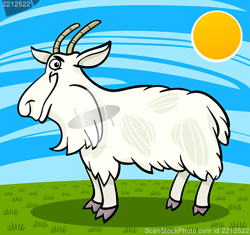 Image of hairy goat farm animal cartoon illustration