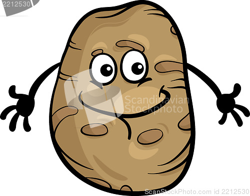 Image of cute potato vegetable cartoon illustration