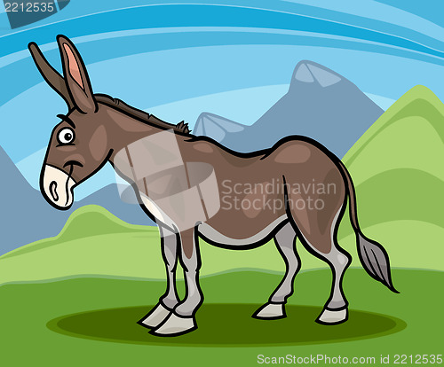Image of donkey farm animal cartoon illustration