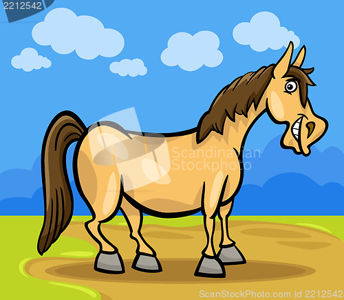 Image of horse farm animal cartoon illustration