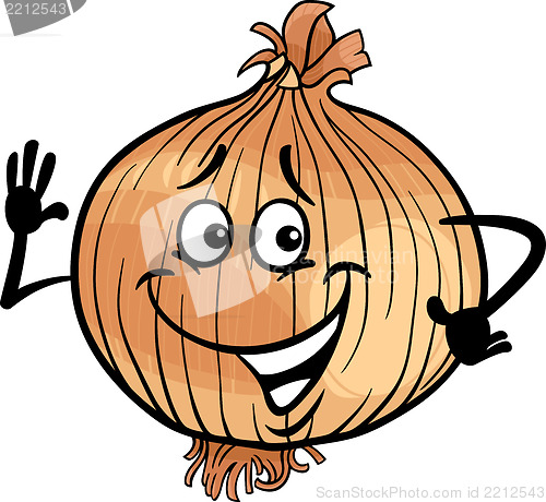 Image of cute onion vegetable cartoon illustration