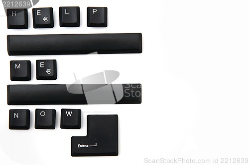 Image of help me now keyboard keys 