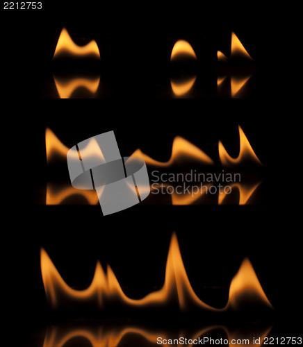 Image of Fire on a black background