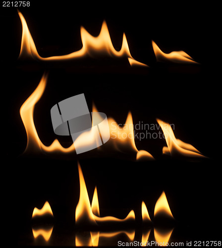 Image of Fire on a black background