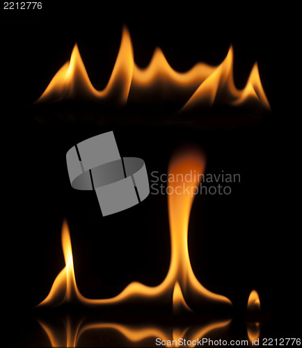 Image of Fire on a black background