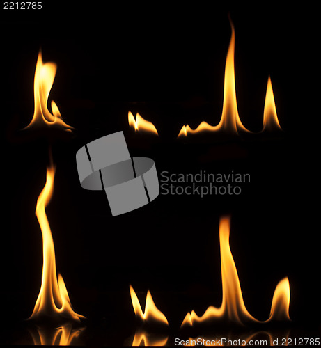 Image of Fire on a black background