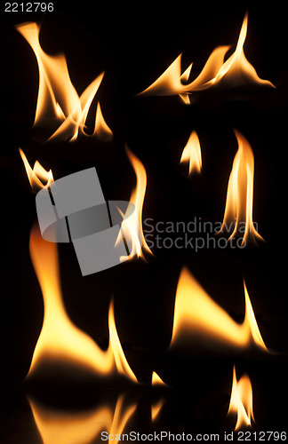 Image of Fire on a black background