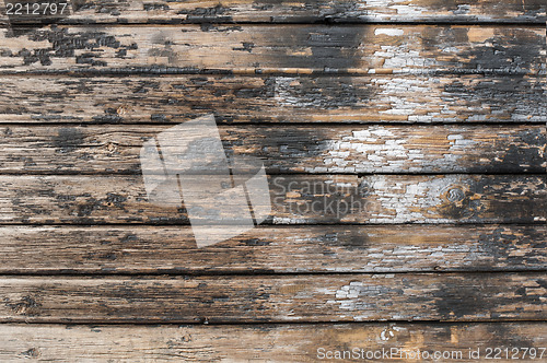 Image of Old cracked paint on boards