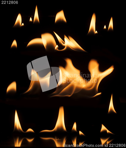 Image of Fire on a black background