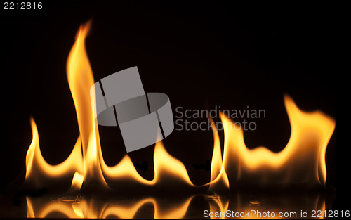 Image of Fire on a black background