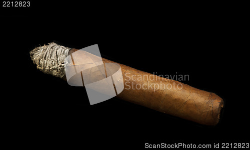 Image of Studio shot cigar black isolated