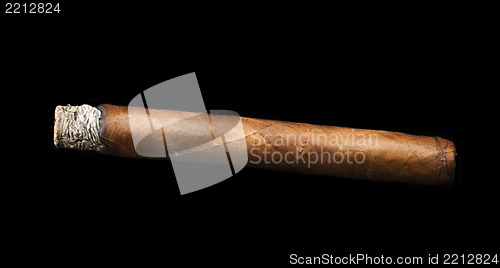 Image of Studio shot cigar black isolated