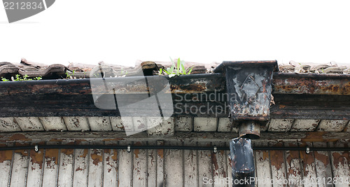 Image of Old roof of  house