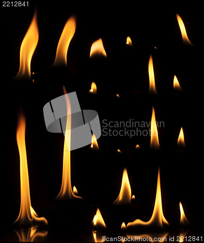 Image of Fire on a black background