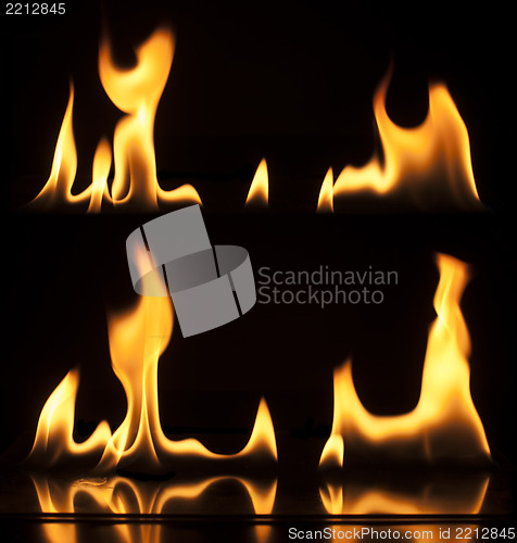 Image of Fire on a black background