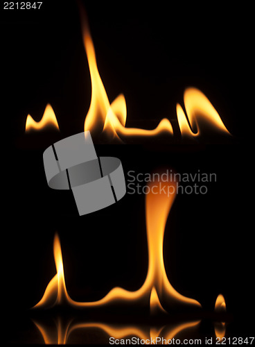 Image of Fire on a black background