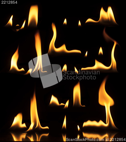 Image of Fire on a black background
