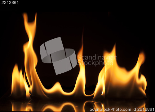 Image of Fire on a black background