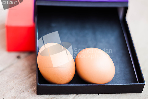 Image of Eggs in a gift box