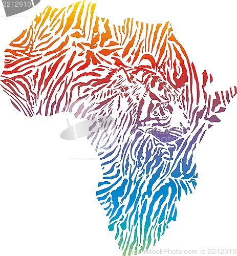 Image of abstract Africa in a tiger camouflage