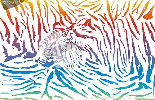 Image of Tiger abstract pattern background