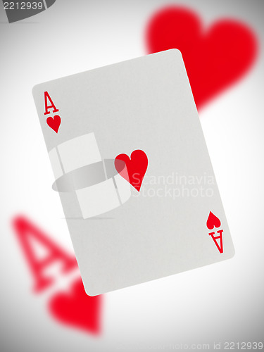 Image of Playing card, ace of hearts