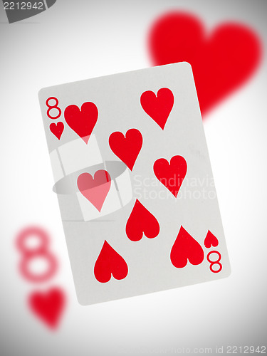 Image of Playing card, eight of hearts